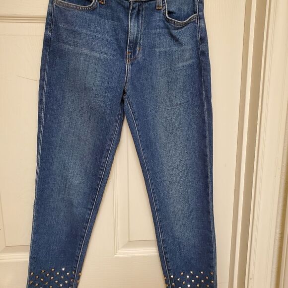 L'AGENCE Angelique High-Rise Studded Skinny Jeans 25 - Picture 5 of 11